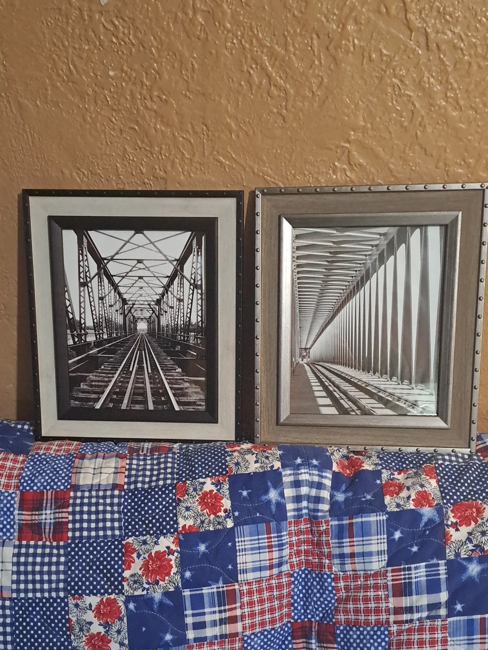 Framed Black and White Bridge Wall Art - Neutral Frames